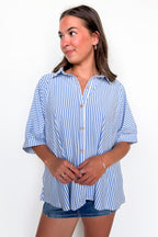 Willow Striped Oversized Top - Madison and Mallory