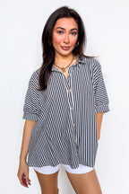 Willow Striped Oversized Top - Madison and Mallory