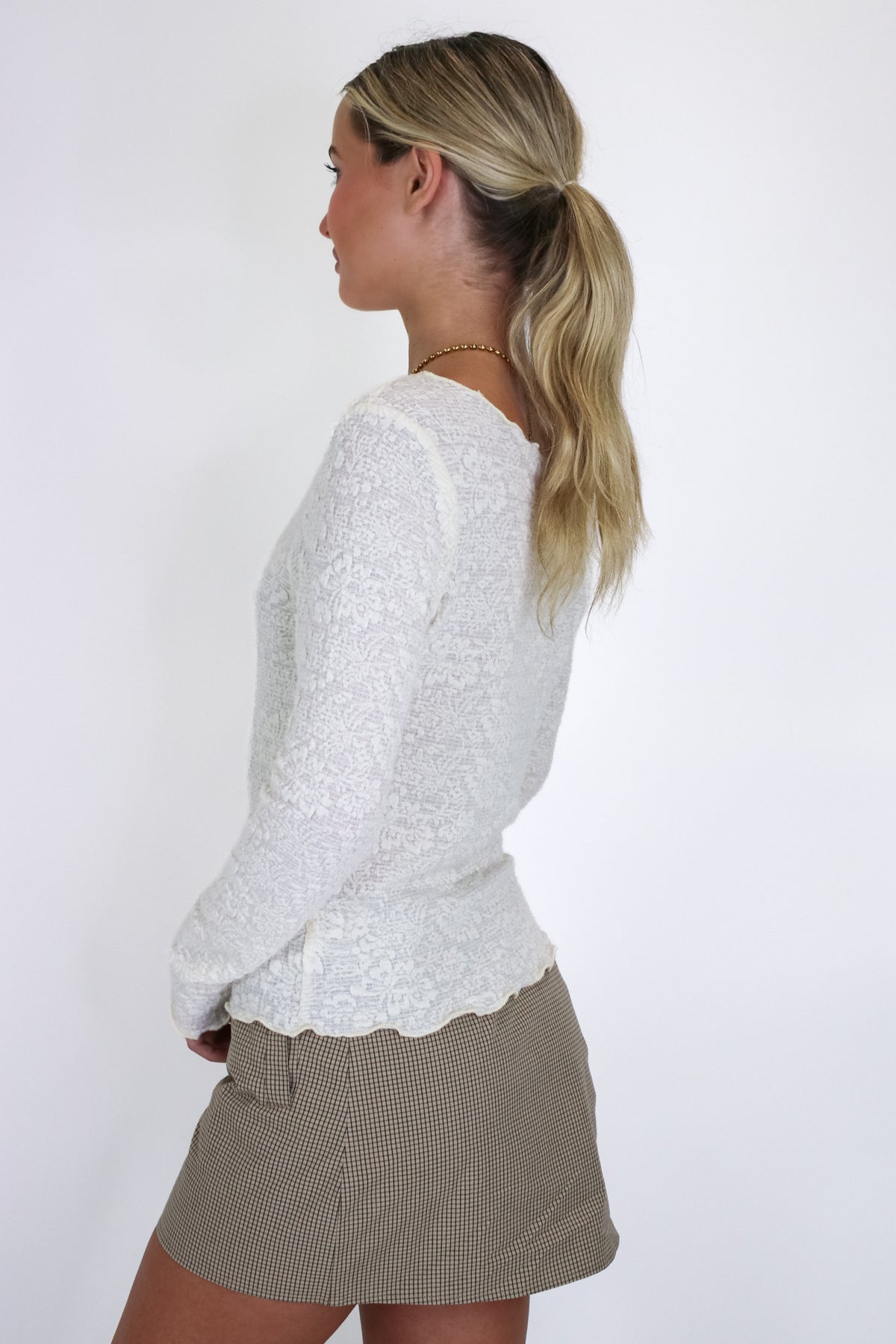 Woven Wave Lace Top