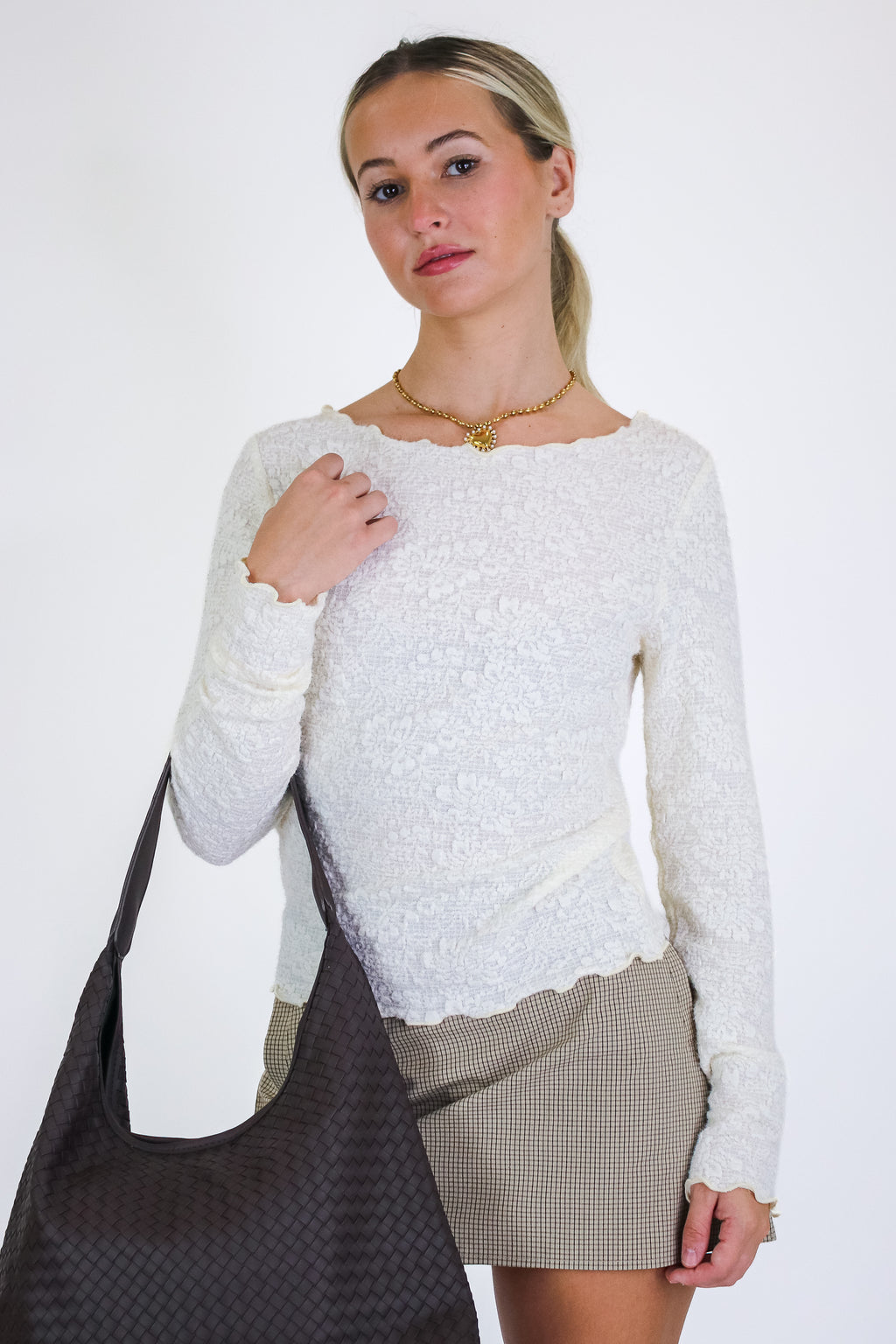 Woven Wave Lace Top