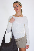 Woven Wave Lace Top