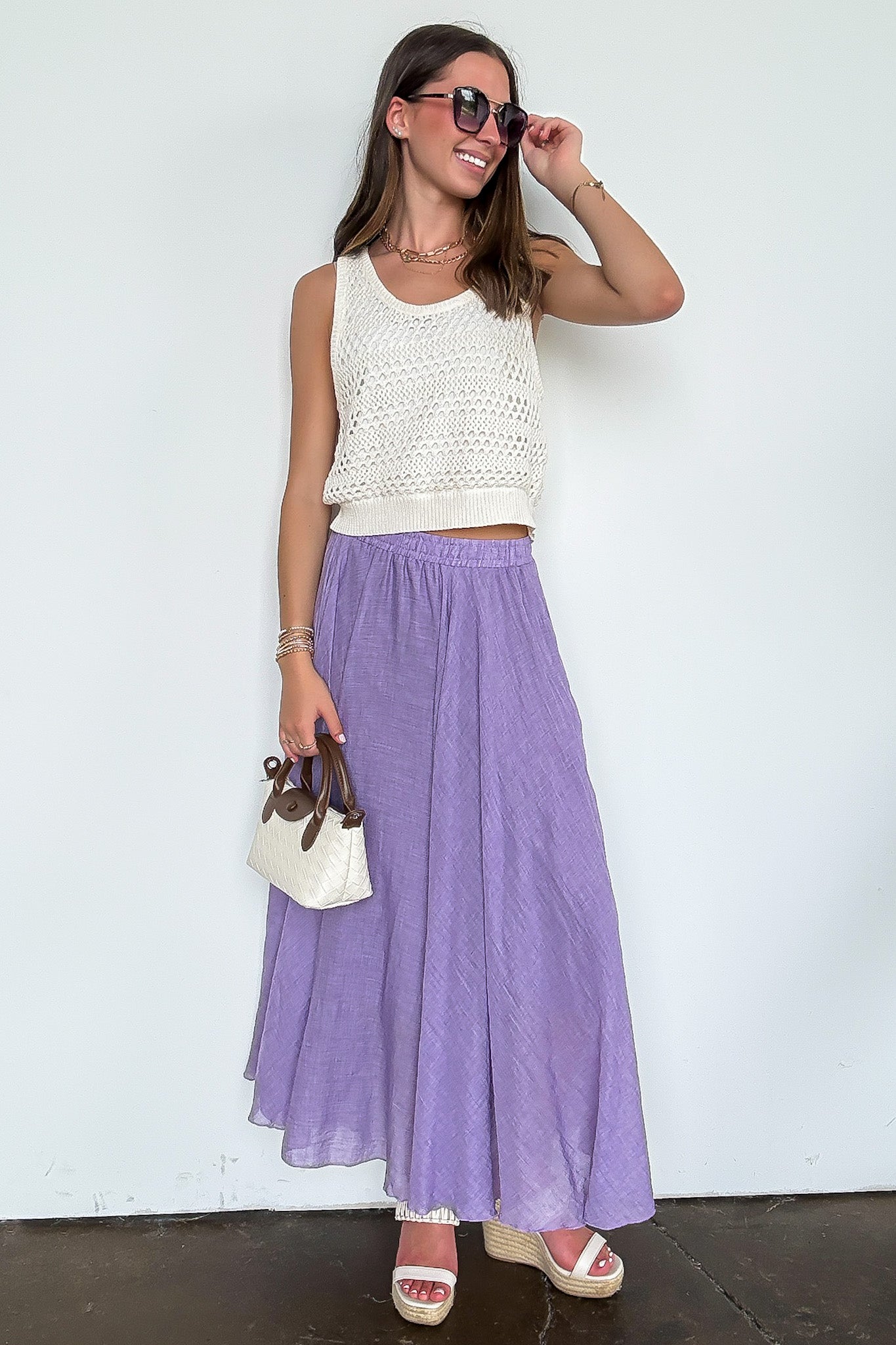 Woven Ease Crochet Knit Sleeveless Top - FINAL SALE - Madison and Mallory