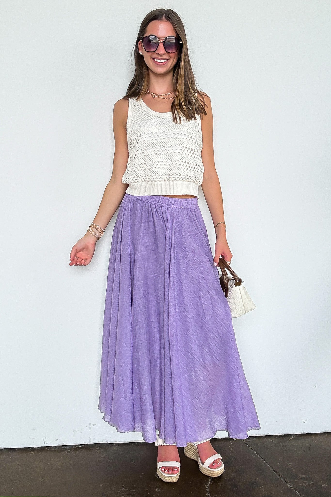 Woven Ease Crochet Knit Sleeveless Top - FINAL SALE - Madison and Mallory