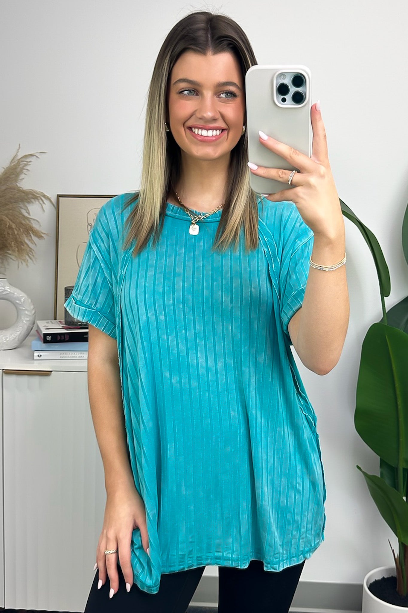 Light Teal / SM Zandrah Ribbed Raglan Knit Top - BACK IN STOCK - Madison and Mallory