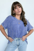  Zandrah Ribbed Raglan Knit Top - BACK IN STOCK - Madison and Mallory