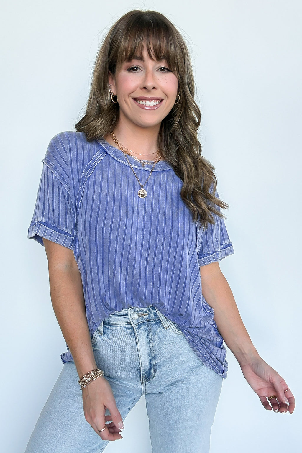 Marlin / SM Zandrah Ribbed Raglan Knit Top - Madison and Mallory