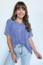 Marlin / SM Zandrah Ribbed Raglan Knit Top - Madison and Mallory