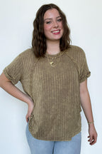  Zandrah Ribbed Raglan Knit Top - BACK IN STOCK - Madison and Mallory
