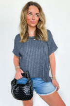 Zandrah Ribbed Raglan Knit Top - BACK IN STOCK