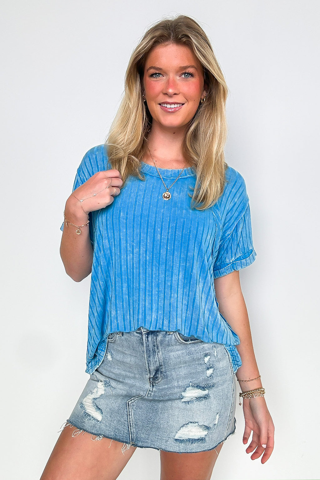 Zandrah Ribbed Raglan Knit Top