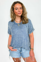 Zandrah Ribbed Raglan Knit Top - BACK IN STOCK