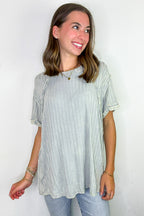 Zandrah Ribbed Raglan Knit Top - BACK IN STOCK - Madison and Mallory