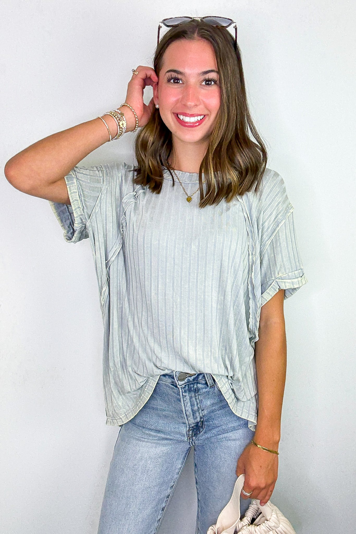 Zandrah Ribbed Raglan Knit Top - BACK IN STOCK - Madison and Mallory