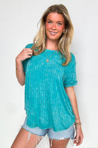 Zandrah Ribbed Raglan Knit Top - BACK IN STOCK