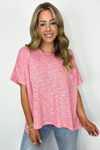Zen Zone Oversized Semi-Sheer Knit Pocket Top - BACK IN STOCK - Madison and Mallory