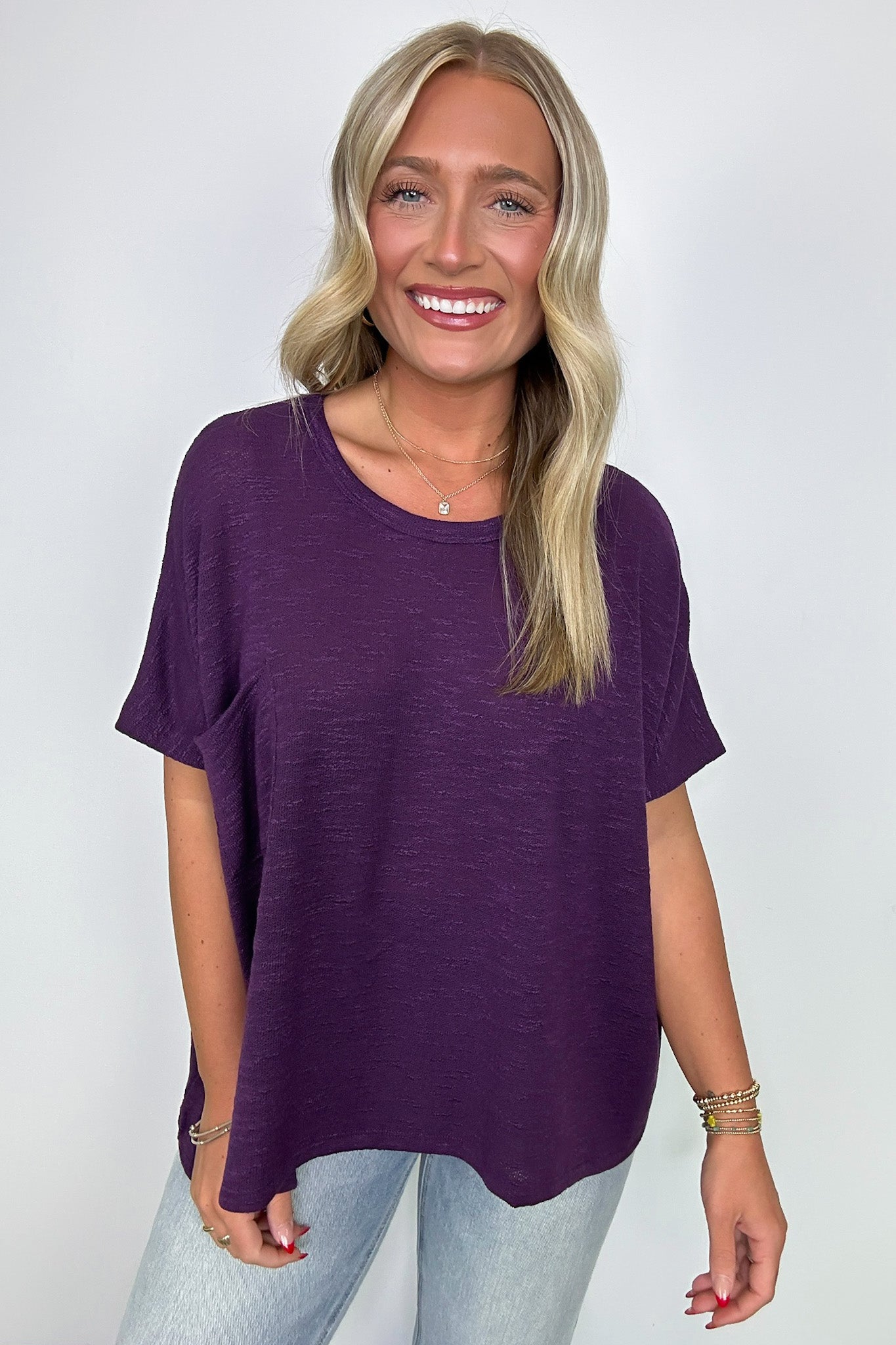 Dark Plum / SM Zen Zone Oversized Knit Pocket Top - BACK IN STOCK - Madison and Mallory