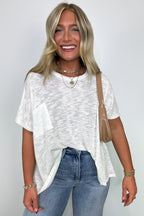 Ivory / SM Zen Zone Oversized Knit Pocket Top - BACK IN STOCK - Madison and Mallory