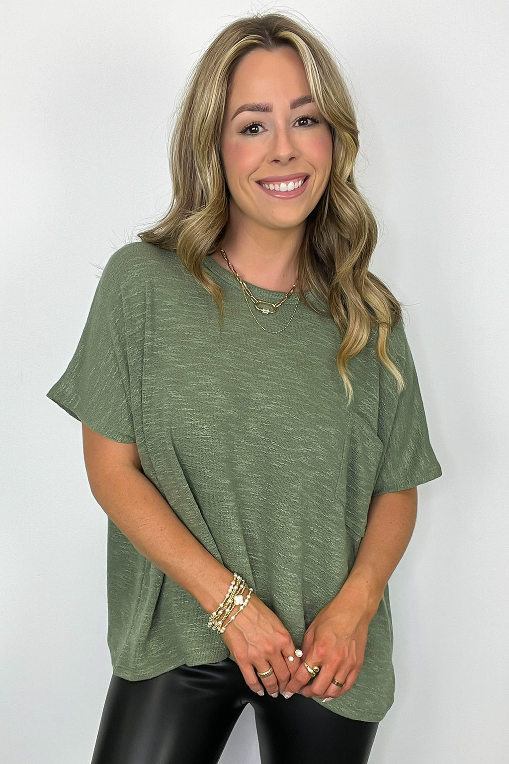 Zen Zone Oversized Semi-Sheer Knit Pocket Top - BACK IN STOCK - Madison and Mallory