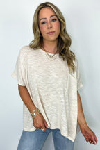 Sand Beige / SM Zen Zone Oversized Knit Pocket Top - BACK IN STOCK - Madison and Mallory