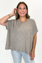 Zen Zone Oversized Semi-Sheer Knit Pocket Top - BACK IN STOCK