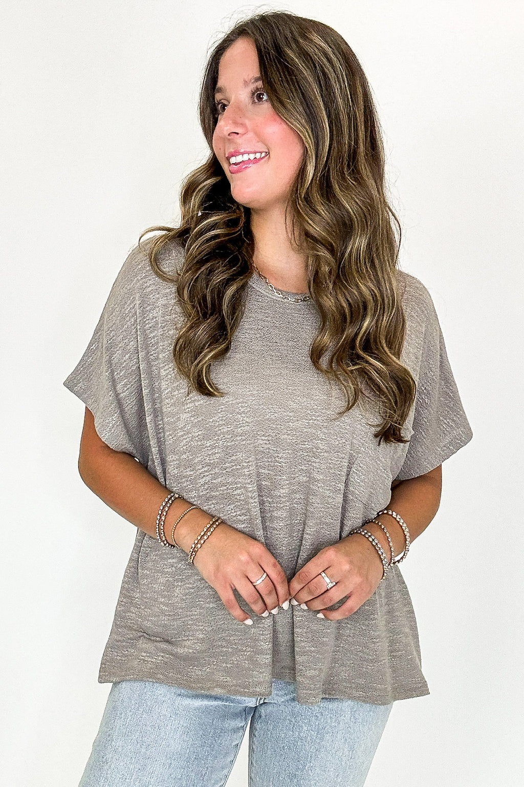 Zen Zone Oversized Semi-Sheer Knit Pocket Top - BACK IN STOCK