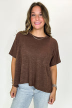 Zen Zone Oversized Semi-Sheer Knit Pocket Top - BACK IN STOCK - Madison and Mallory