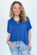 Zen Zone Oversized Semi-Sheer Knit Pocket Top - BACK IN STOCK