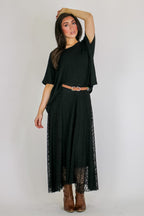 Zen Zone Oversized Semi-Sheer Knit Pocket Top