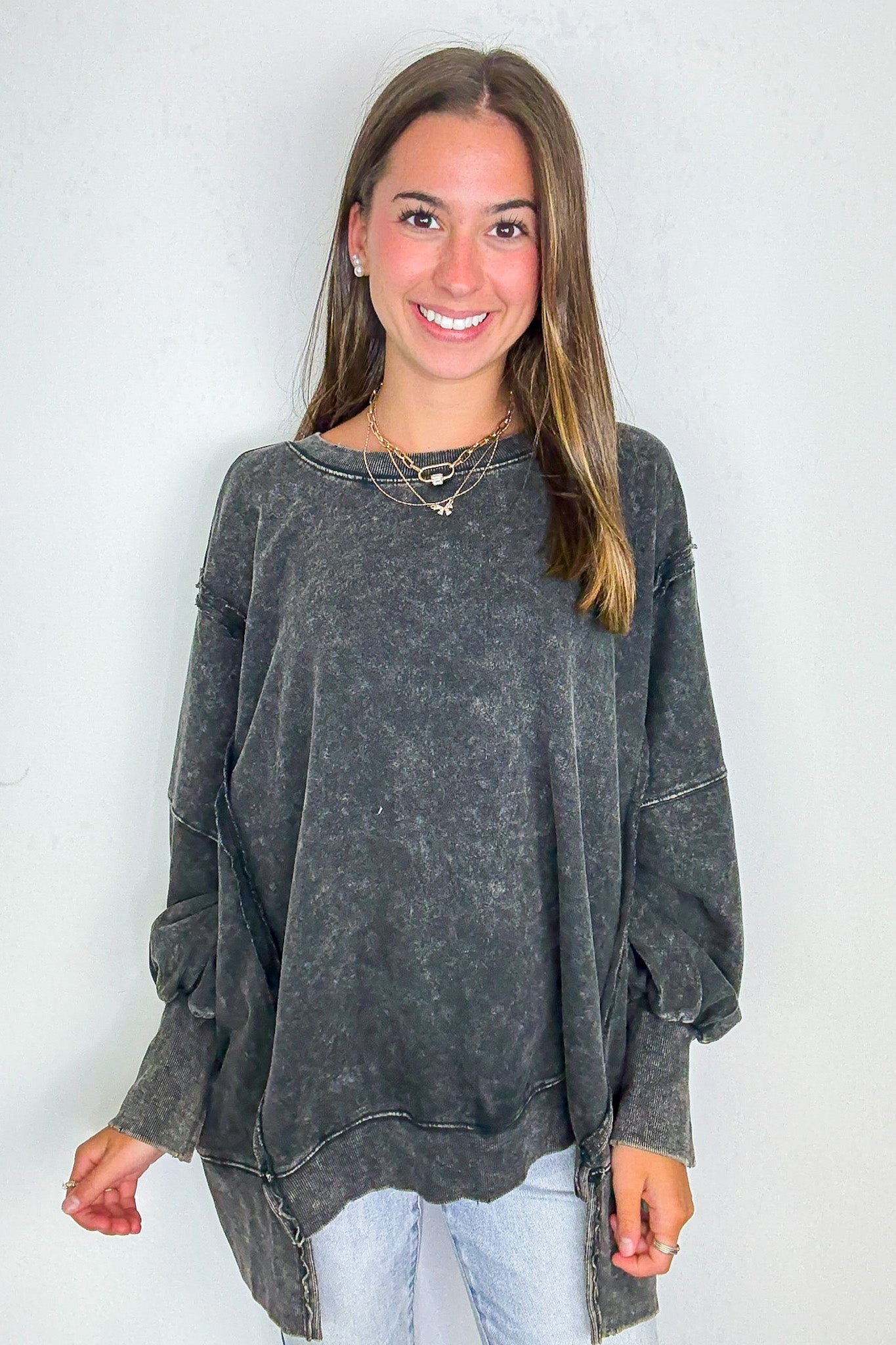 August Glow Acid Wash Pullover -  BACK IN STOCK