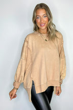 August Glow Acid Wash Pullover - BACK IN STOCK - Madison and Mallory