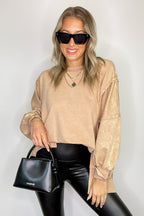 August Glow Acid Wash Pullover - BACK IN STOCK - Madison and Mallory