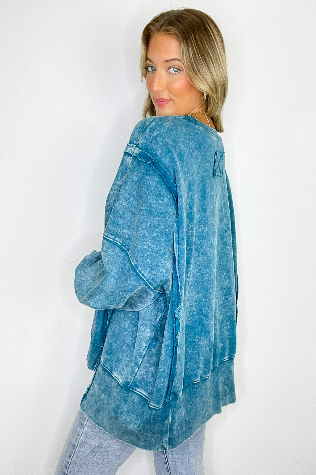 August Glow Acid Wash Pullover -  BACK IN STOCK