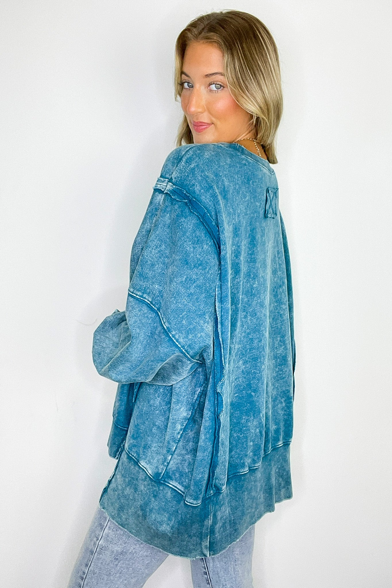 August Glow Acid Wash Pullover -  BACK IN STOCK