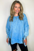 Deep Sky / SM August Glow Acid Wash Pullover - BACK IN STOCK - Madison and Mallory