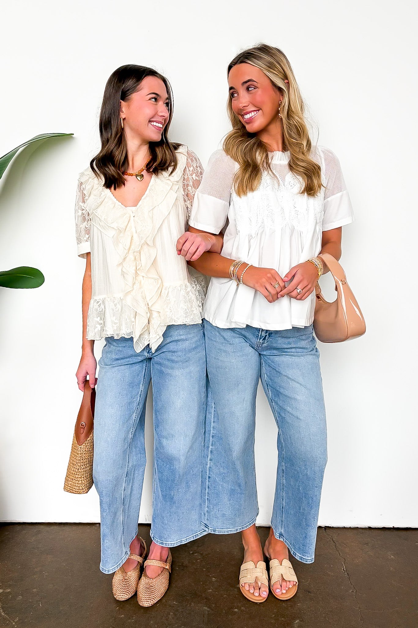 Romance Thread Lace Detail Top