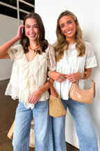 Romance Thread Lace Detail Top - Madison and Mallory