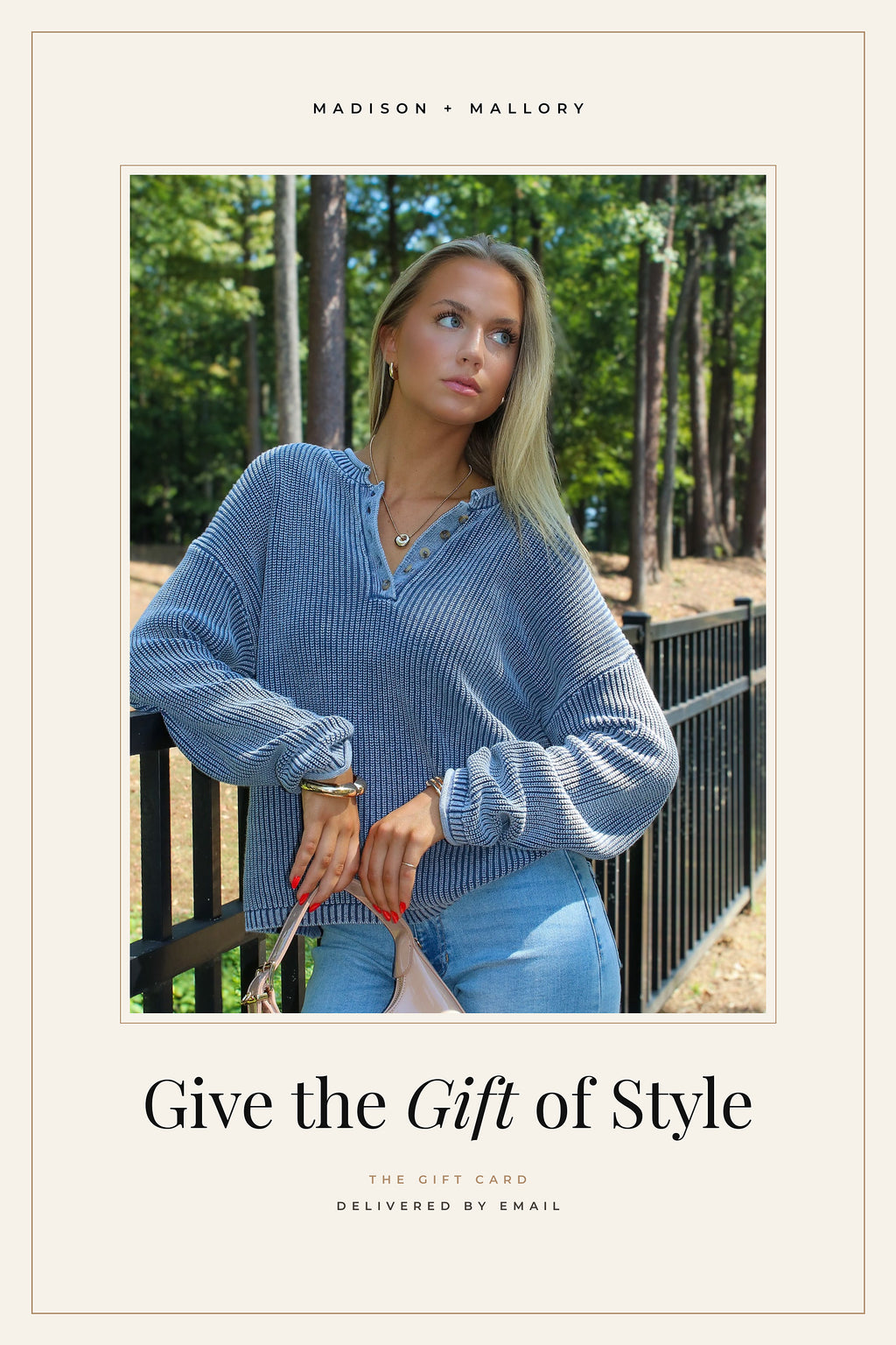 Give the gift of style: Madison + Mallory gift card