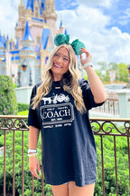 Black / SM I Only Travel Coach Oversized Graphic Tee - FINAL SALE - Madison and Mallory