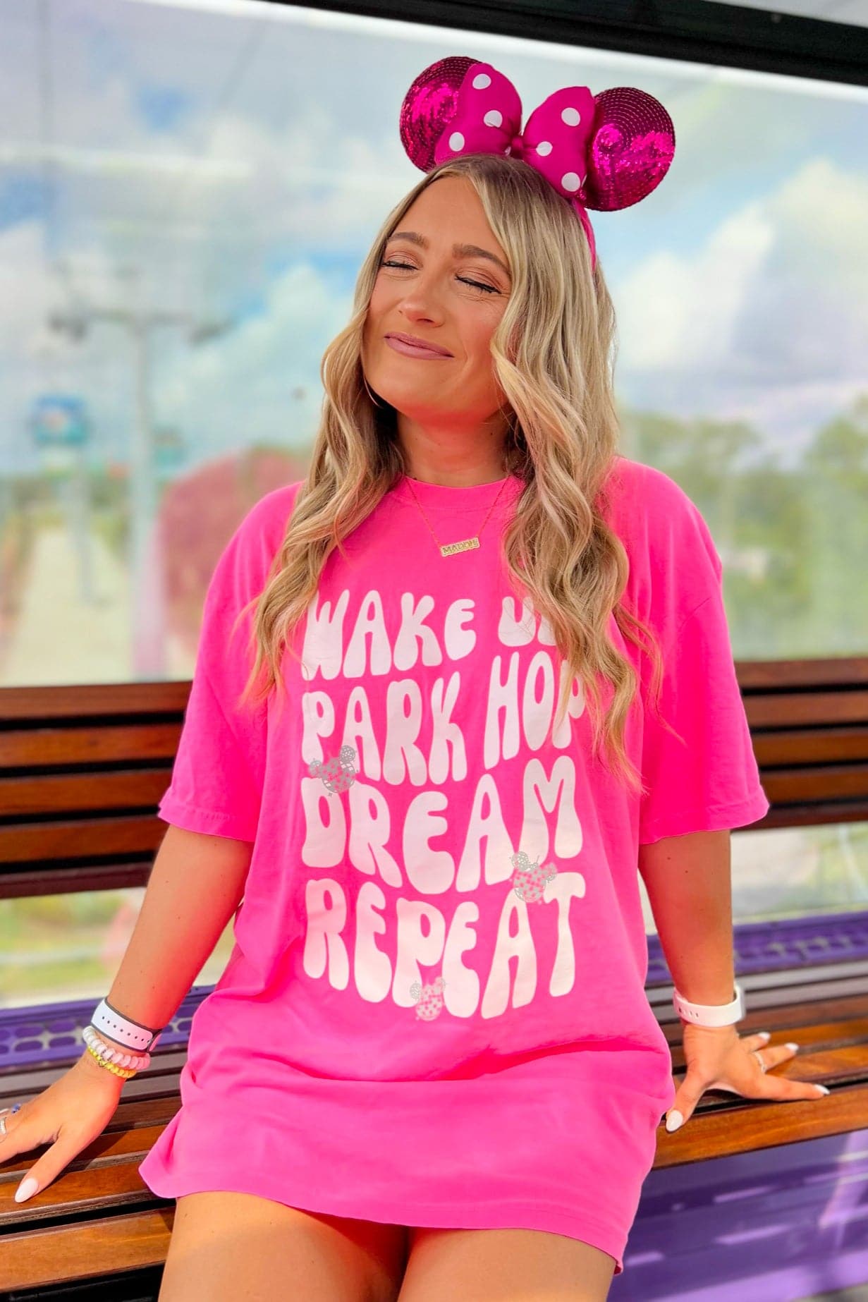  Wake Up. Park Hop. Dream. Repeat Retro Graphic Tee - BACK IN STOCK - Madison and Mallory