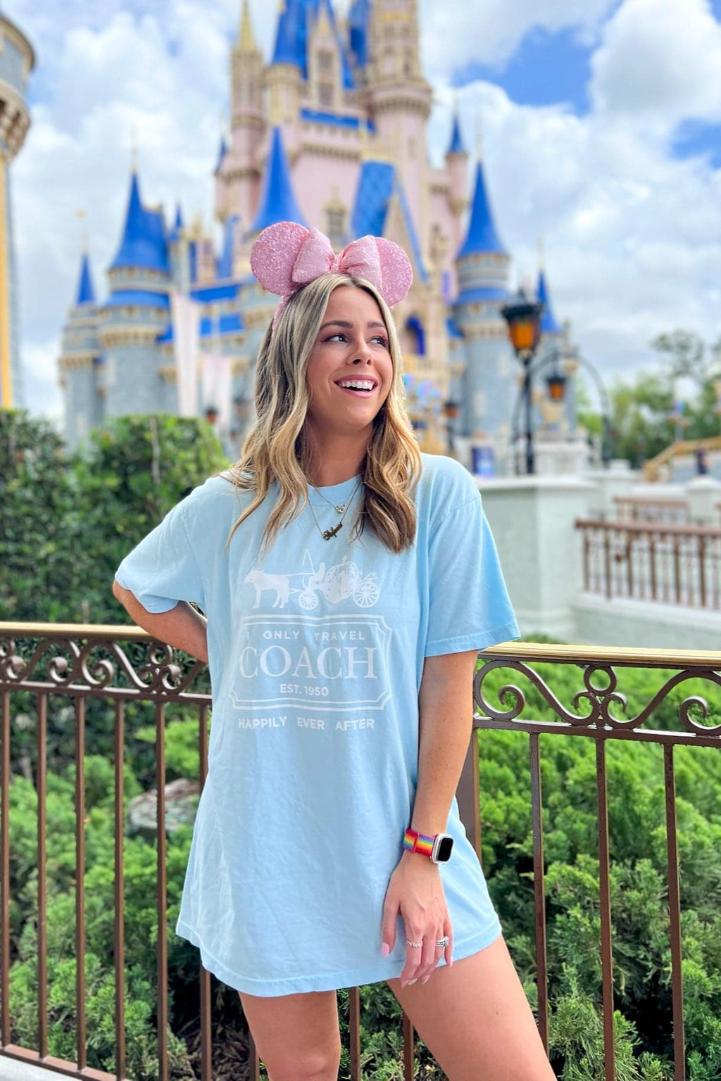 I Only Travel Coach Oversized Graphic Tee - FINAL SALE - Madison and Mallory