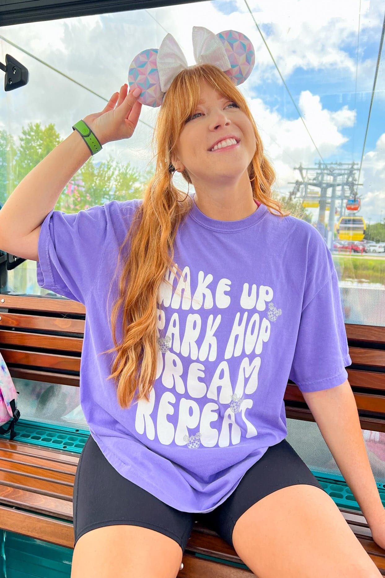 Violet / SM Wake Up. Park Hop. Dream. Repeat Retro Graphic Tee - BACK IN STOCK - Madison and Mallory