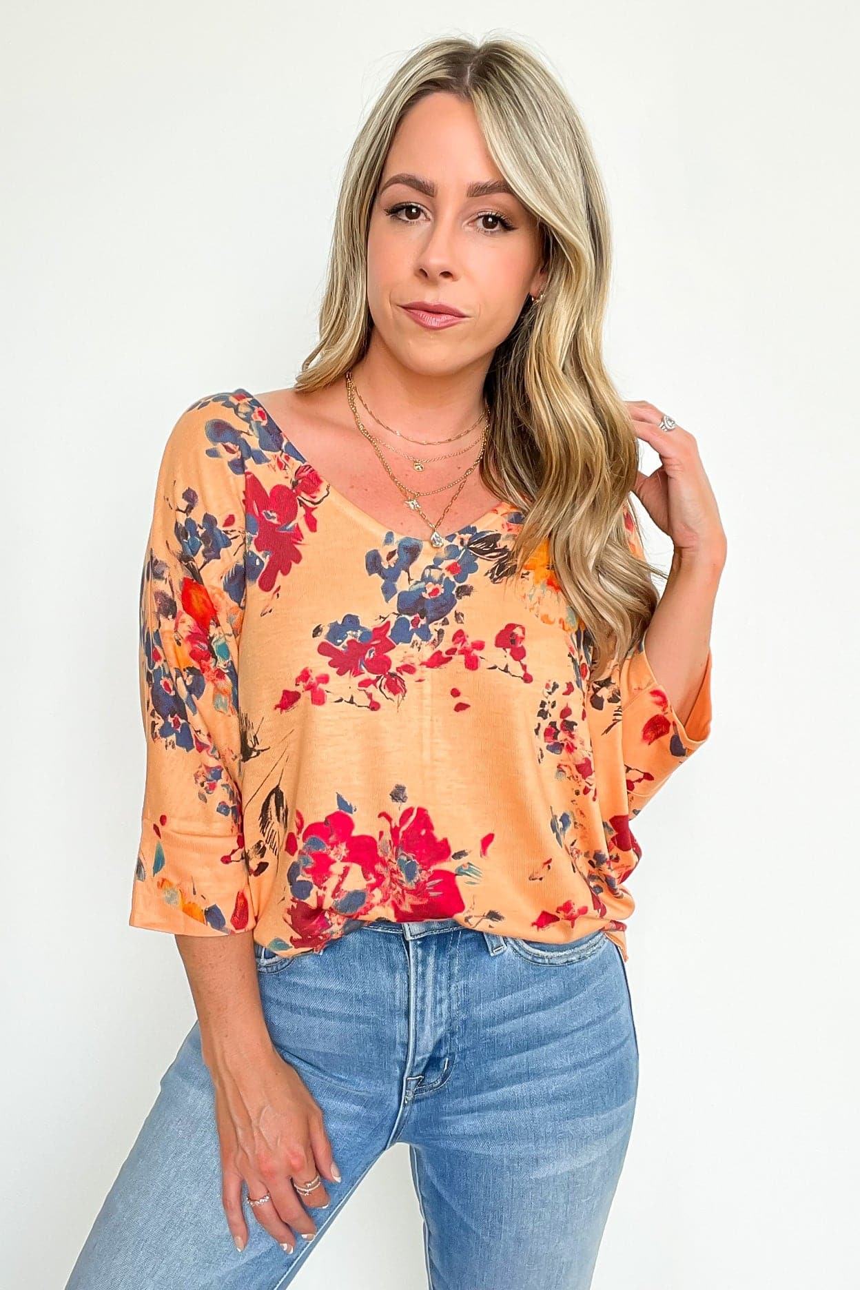  Alluring Expression Criss Cross Back Floral Top - FINAL SALE - Madison and Mallory