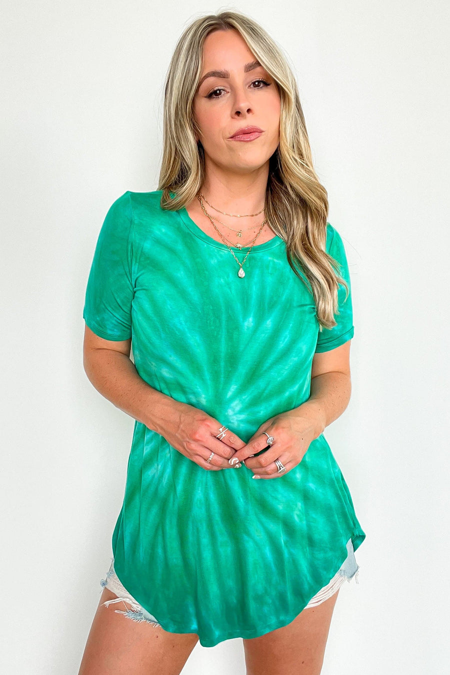  Breezy Street Spiral Dye Short Sleeve Top - FINAL SALE - Madison and Mallory