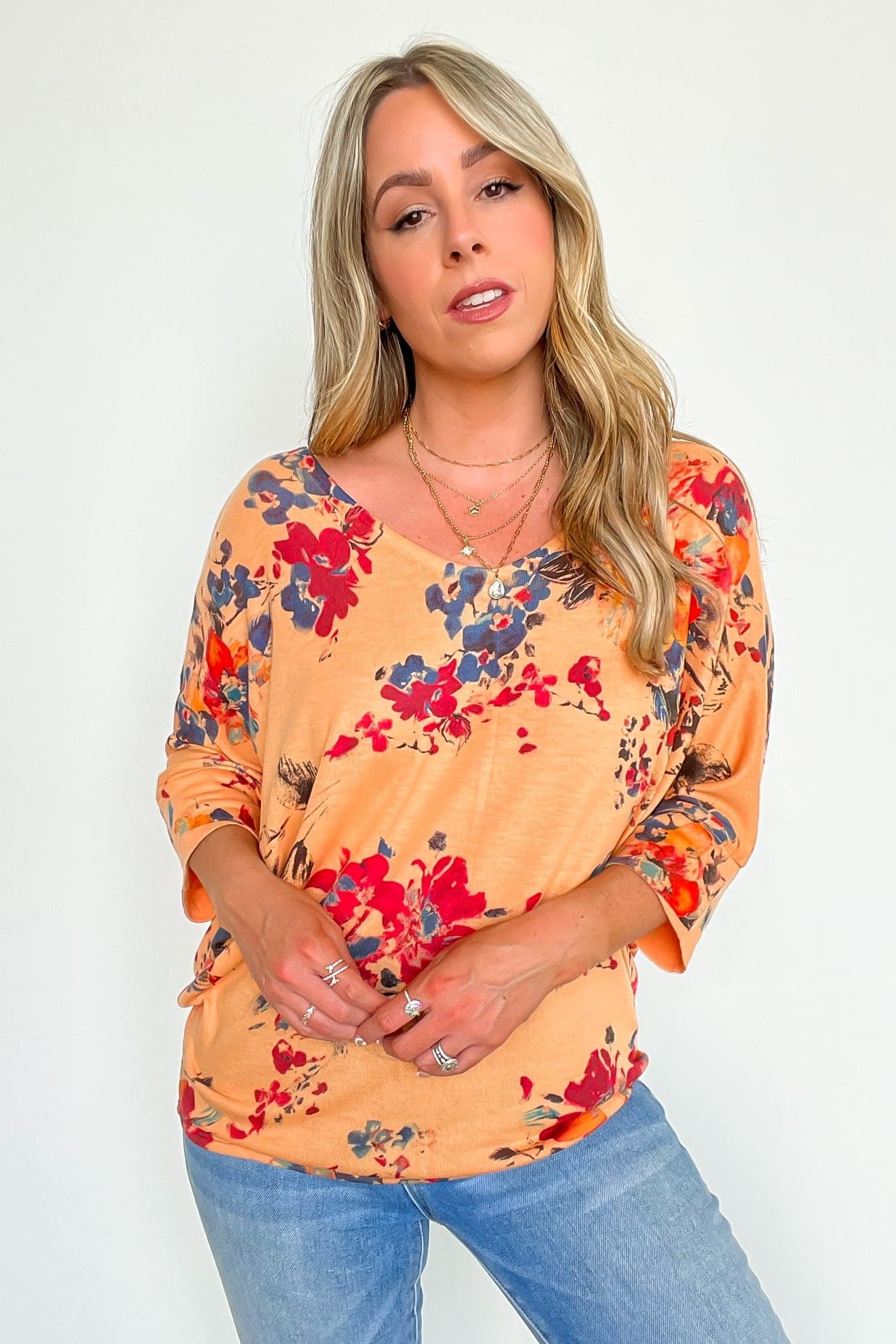  Alluring Expression Criss Cross Back Floral Top - FINAL SALE - Madison and Mallory