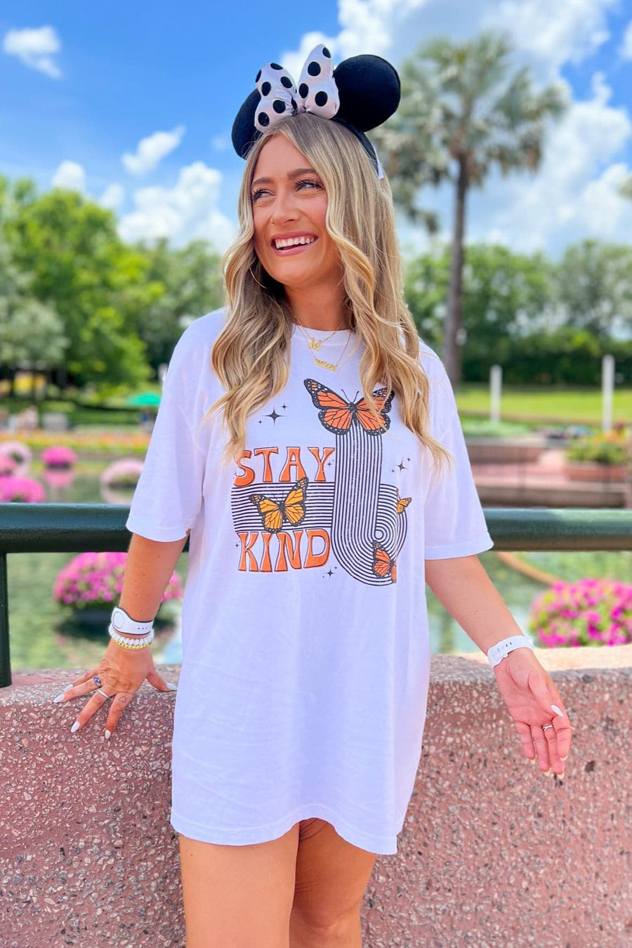  Stay Kind Butterfly Vintage Oversized Graphic Tee - Madison and Mallory