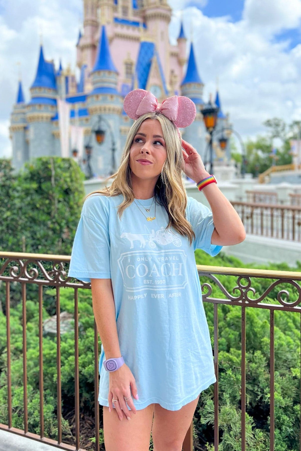 I Only Travel Coach Oversized Graphic Tee - FINAL SALE - Madison and Mallory