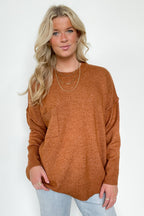 Heather Almond / SM Soft Horizon High Low Hem Pocket Sweater - Madison and Mallory