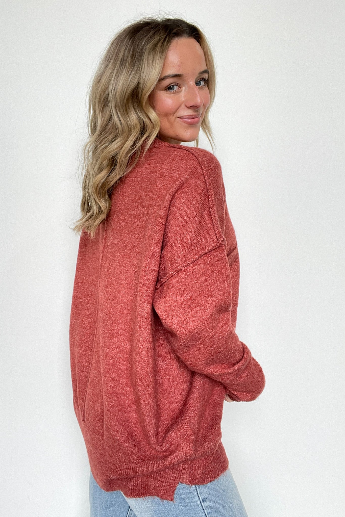  Soft Horizon High Low Hem Pocket Sweater - BACK IN STOCK - Madison and Mallory