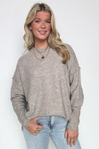  Soft Horizon High Low Hem Pocket Sweater - BACK IN STOCK - Madison and Mallory
