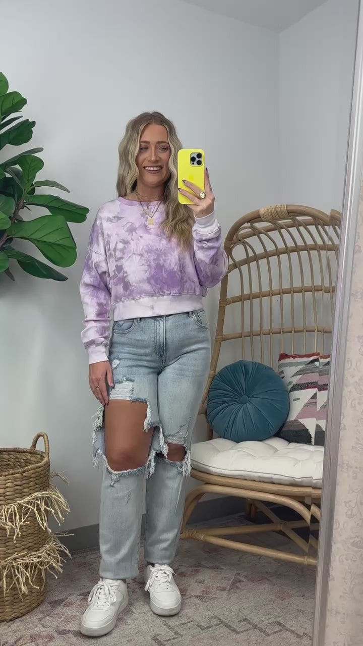 Up on a Tuesday Tie Dye Sweatshirt - FINAL SALE - Madison and Mallory